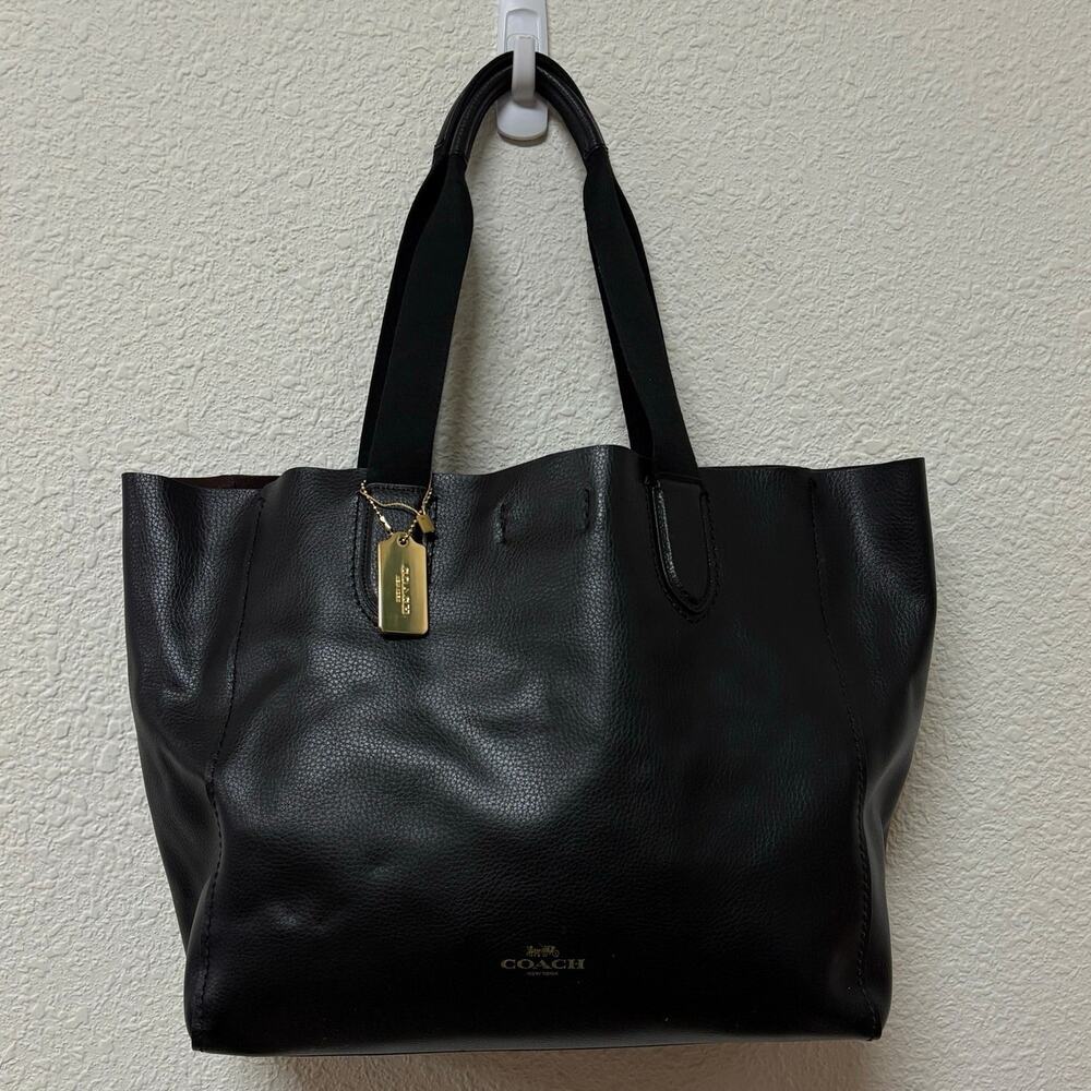 COACH Derby Tote Bag Black Leather - - style 59818 - NWT